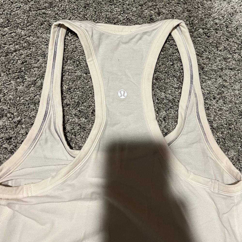 Lululemon Racerback Tank - Cream - Picture 3 of 3